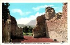 Jemez National Historic Site Mission New Mexico White Border Teich Postcard  picture