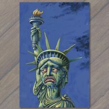 Postcard Sorrowful Statue of Liberty Weeps New York City USA State Sad Crying picture