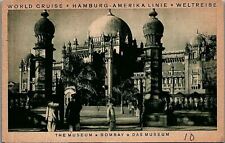 1929 HAMBURG-AMERICAN LINE BOMBAY INDIA THE MUSEUM POSTCARD 38-244 picture