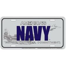america's navy honor courage commitment logo military license plate made in usa picture