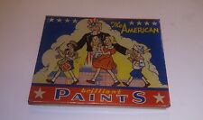 Vintage 1941 American Crayon Company Paint Watercolor Uncle Sam Patriotic Tin picture