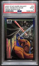 2022 Topps Star Wars Galaxy Prism Refractor #34 Duel On/Death Star /75 PSA 9 picture