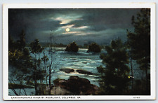 Postcard Chattahoochee River By Moonlight Columbus Georgia Unposted picture