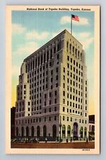 Topeka KS-Kansas, National Bank of Topeka Building, Antique Vintage Postcard picture