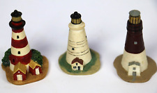 Vintage LENOX Mini Lighthouse Figurine Set of 3, 1.5