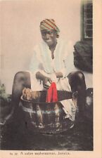 Mandeville Jamaica Woman Washing Clothes Ethnic Beauty Girl Vtg Postcard A11 picture