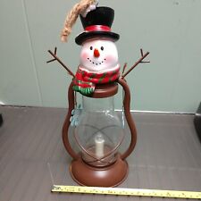 Snowman Lantern battery and solar. Untested  picture