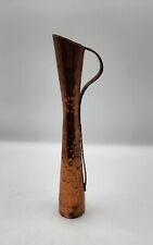 Vintage MCM Small Copper Pitcher/ Vase HAMMERED Texture Heavy picture