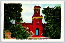Postcard Fort Christian, St. Thomas, Virgin Islands, U. S. A. Posted 1953 picture