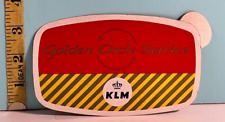 Vintage KLM Golden Circle Airline Luggage Sticker picture