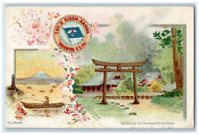 c1910 S.S. Tenyo Maru Temple Toyo Kisen Kaisha SS Co. Japan Multiview Postcard picture