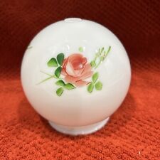 Antique White Milk Glass Hand Painted Victorian Lower Font Globe Roses Floral picture
