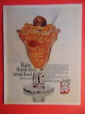 1971 Chef Boy-Ar-Dee Spaghetti & Meat Balls in an Ice Cream Glass art print ad picture