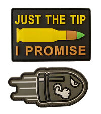 Miltacusa Just The Tip I Promise Angry Flying Bullet Patch [2PC -3D-PVC Rubber] picture