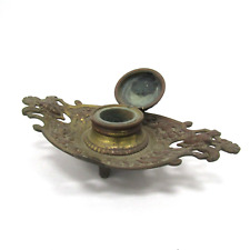 Unbranded Antique Bronze Inkwell Baroque Collectable picture