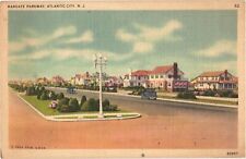 Cars and Beautiful Houses at Margate Parkway, Atlantic City, New Jersey Postcard picture