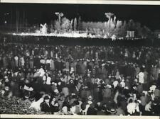 1936 Press Photo Crowd at mid-summer festival during performance - mjb57801 picture