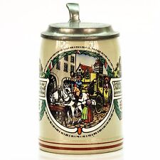 Marzi & Remy  Antique Lidded Mug German Beer Stein - Coachman Drinking ca.1920's picture