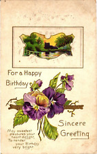 Vintage Postcard- 892. For a Happy Birthday. Embossed. Unposted 1910 picture