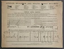 1904 London Brighton & South Coast Railway, St Leonards West Marina Station Bill picture