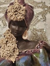 African Colonial Art Sculpture - Woman With Food Tray.  picture