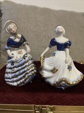 Vintage Limoges Victorian Porcelain Lady Figurines(x2) picture