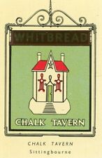 WHITBREAD INN SIGNS 2ND SERIES METAL #37 Chalk Tavern round edges cut off scan picture