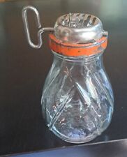 Vintage Nut - Spice - Chopper - Grinder - Glass Jar - Red Metal Top picture
