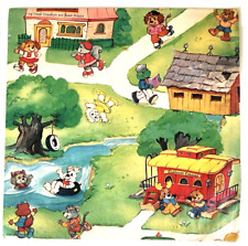 Vintage 1983 Gift Wrap ~ THE GETALONG GANG ~ 3 large sheets ~ AMERICAN GREETINGS picture