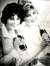 LD227 1969 2nd Gen Photo TWO FLAPPERS COCA COLA ADVERTISEMENT Vintage Bottles picture