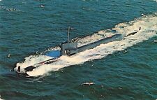 USS Tullibee Nuclear Submarine Navy Military Postcard A137 picture