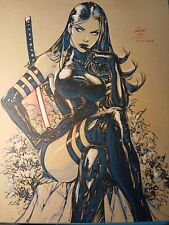 Psylocke Ink/Pencil Original Comic Art Signed 8.5x11 COA Included picture