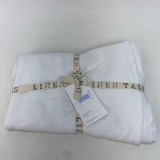 Linen Tales White Lightweight Linen ROUND Tablecloth, 180cm / 71