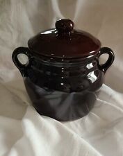 VINTAGE U.S.A. STONEWARE BEAN POT in Outstanding Condition picture