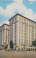 Washington DC~Hotel Hamilton Building~1940s Linen Street View Clouds Postcard picture