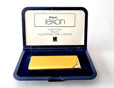 Royal Lexon Electronic Gas Lighter Japan 1980s Vintage Collectible Working RARE picture