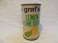 GRAF/S LEMON LIME JUICE TOP SODA CAN~GRAF'S BEVERAGE,MILWAKEE,WISCONSIN #263 picture