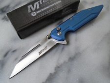 Mtech Ball Bearing Open Wharncliffe Button Lock Tactical Pocket Knife MT-1177BL picture