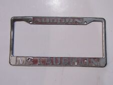Vintage Auburn McLaughlin Chevrolet Metal Dealer License Plate Frame Tag CA picture