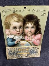Rare Orig. 1893 Advertisement Hood’s Sarsaparilla Quack Tonic Complete Calendar picture