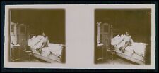 kk French small Stereoview photo stereo card nude woman original old c1900-1910s picture