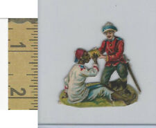 Victorian Diecuts, 1890's, Soldiers, (98) British Giving Water picture