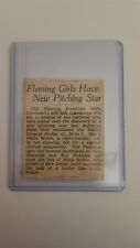 Cleveland Flemings Girl's Baseball 1927 Stella Walsh New Pitcher Article picture