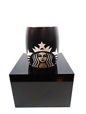 Starbucks 2011 Coffee Cup Barrel Mug Mermaid Siren Logo Matte Black Beverage picture
