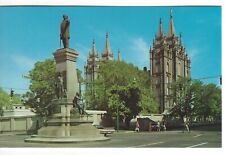 Brigham Young Monument, Temple, Salt Lake City, Utah, c1950's Unused Postcard picture