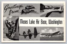 Postcard - Moses Lake Air Base, Washington - Planes, circa 1940s, Unposted (Q34) picture