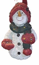 Don Mechanic Large Resin Snowman Figure Vintage Folk Art Christmas Decor 10