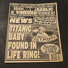 Weekly World News February 6th 2001 Titanic Baby Found in Life Ring HTF Tabloid picture