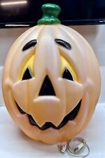 Giant Pumpkin VTG Blow Mold General Foam Lighted 24” Jack-o-Lantern Tall Round picture