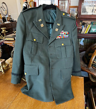 United States US Army Dress Jacket with Lots of Pins and Patches Size 40S picture
